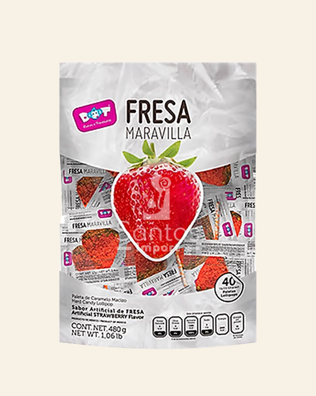 Paletas de fresa